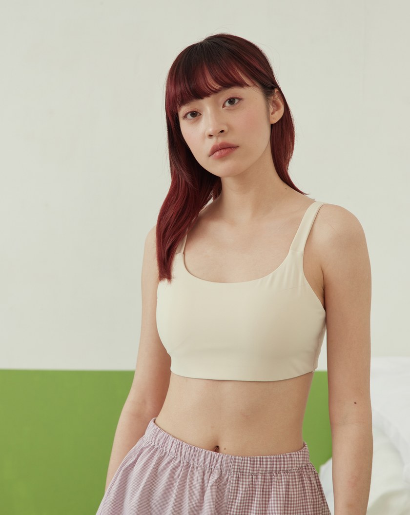 ◢寬肩帶深U美背Bra Top(三色)