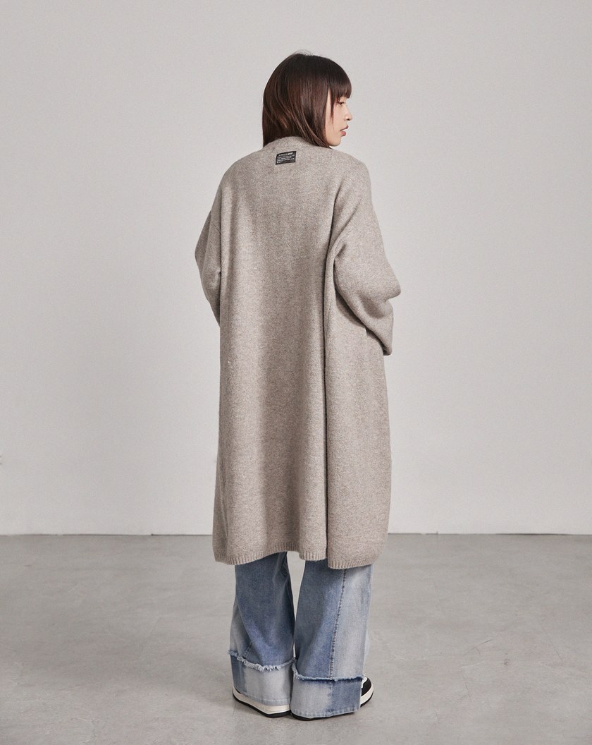 環保紗兩件式針織毛衣套裝(灰色)