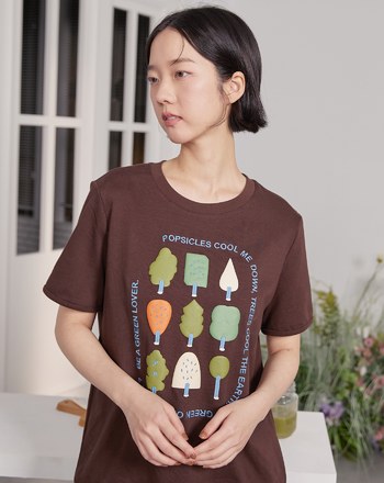 水果冰棒樹純棉厚磅T恤(兩色)